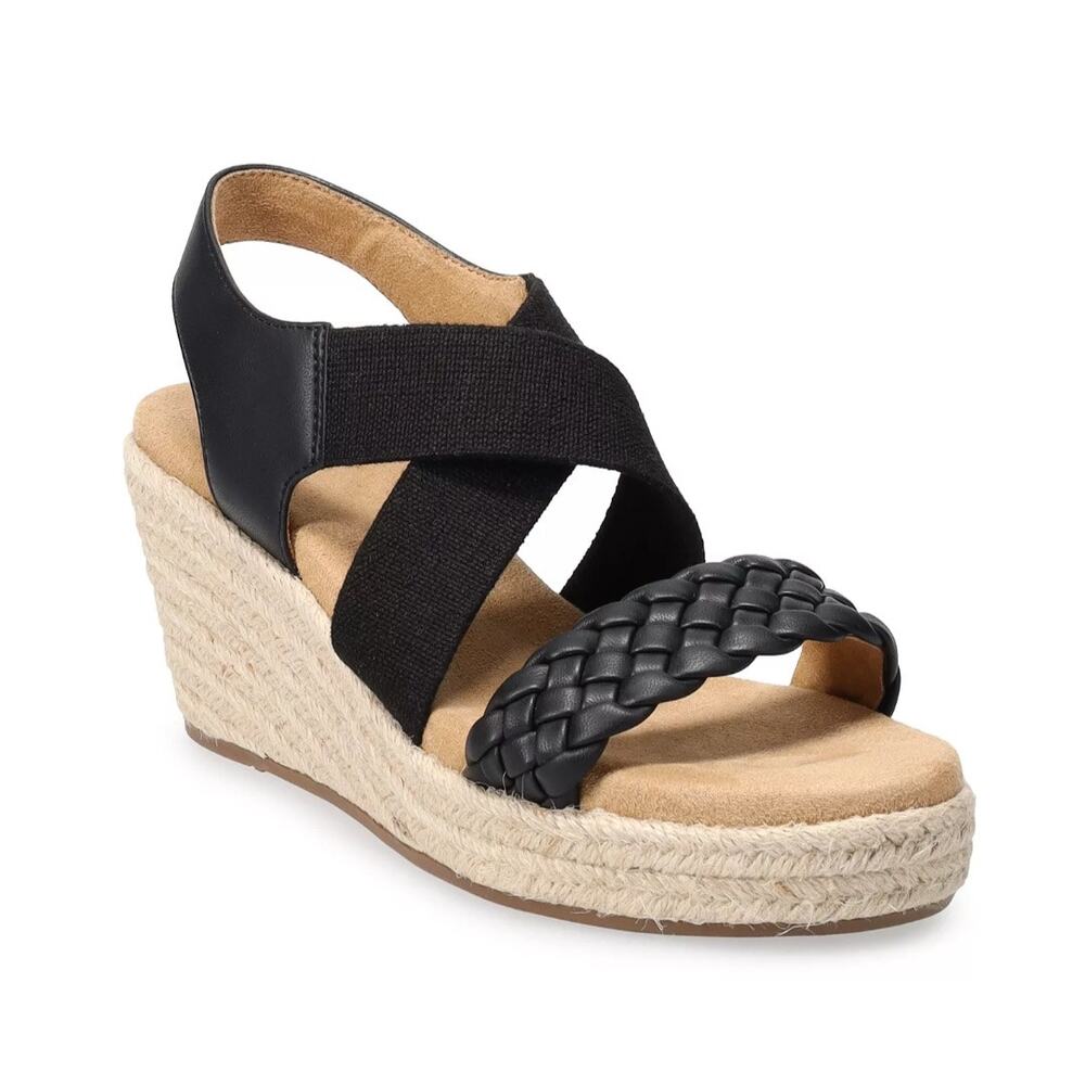 Sonoma Goods For Life Coraa Espadrille Wedge Sandals Womens Size 9